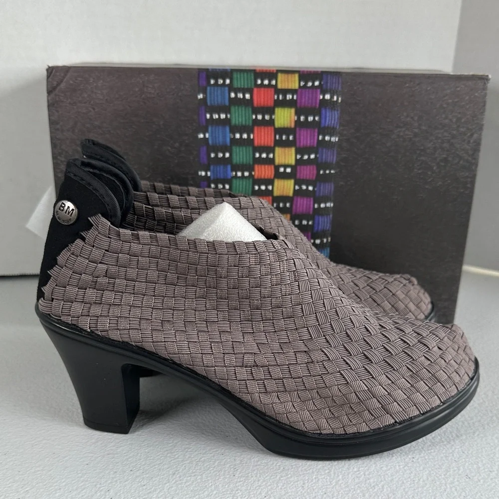 bernie mev. woven taupe ankle mules. Brand New - Picture 4 of 5